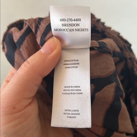 Rails Brendon pant in Moroccan Nights brown breezy wide leg cotton trouser XL - Picture 10 of 10